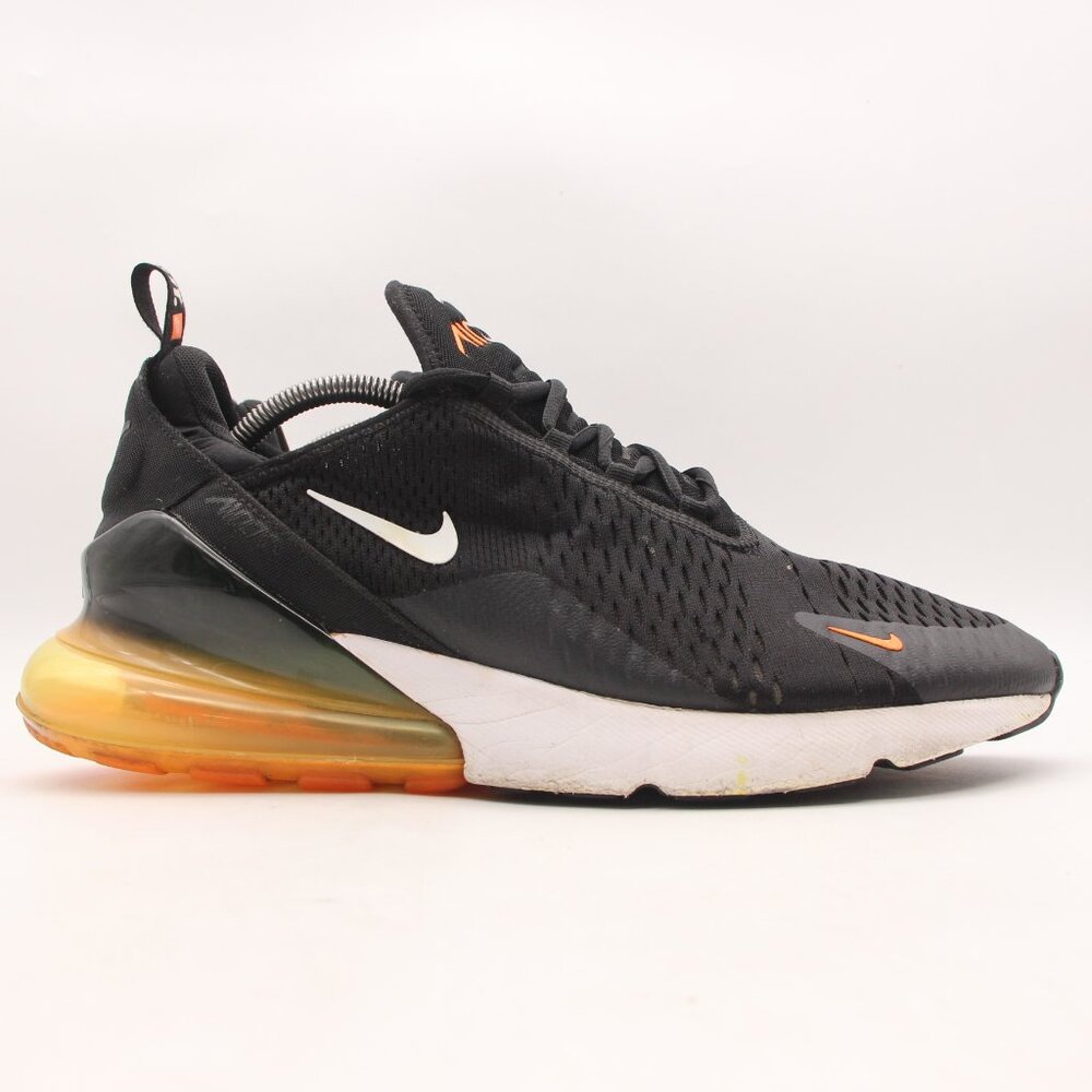Nike Air Max 270 Just Do It Black Orange Men's Size 11.5 Sneakers AH8050-014